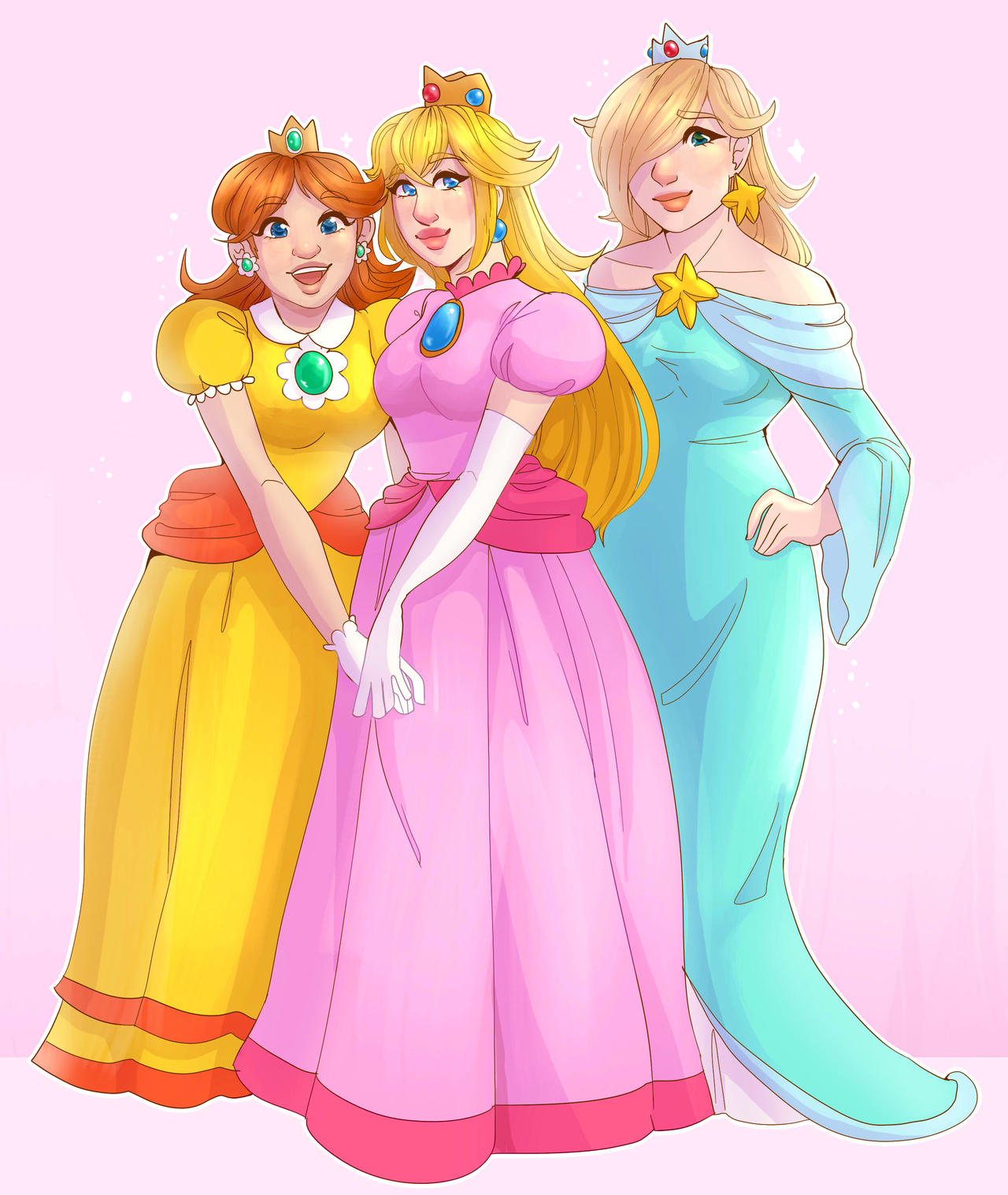 Peach, Rosalina, and Daisy by starricutie on DeviantArt