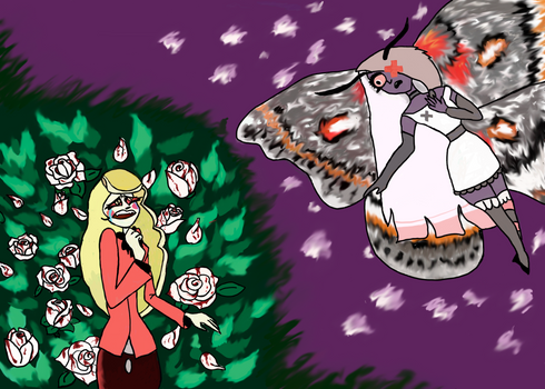 Singing Rose and Angel Moth