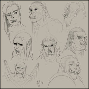 Digital Sketches ~ Orcs