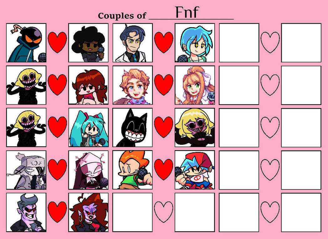 Copole Fnf Mod Couples of FNF by JeremiahDust56 on DeviantArt