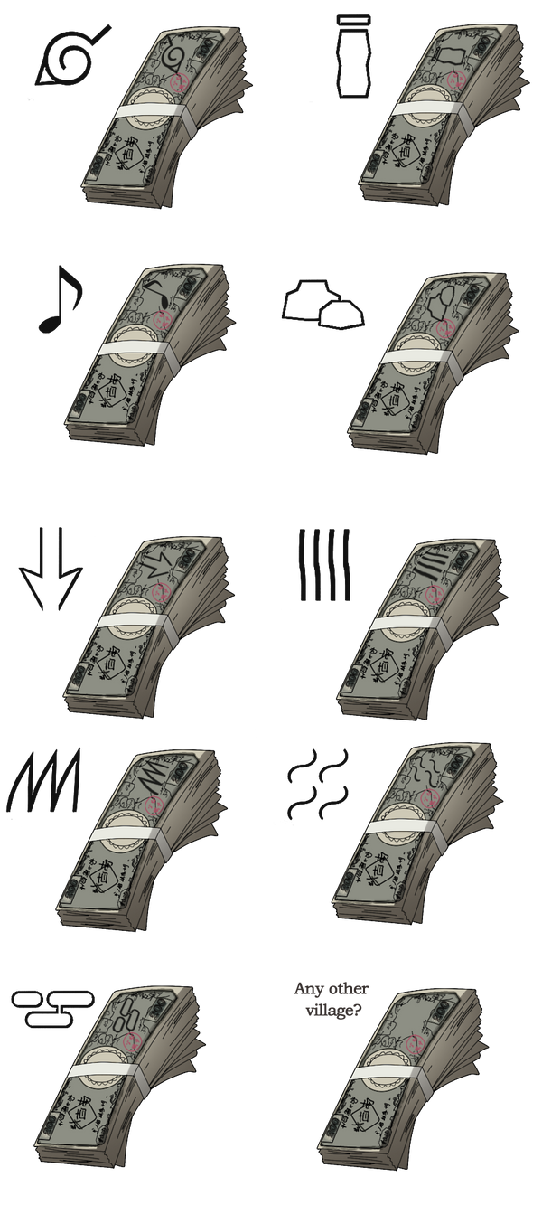 Naruto Ryo Coin Naruto- Sums of money from the villages by Samr0iD on DeviantArt