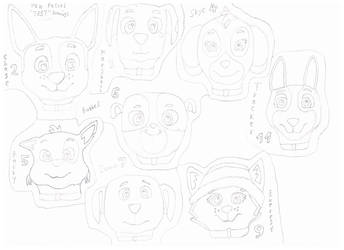 PAW Patrol Head Front Test Sketches