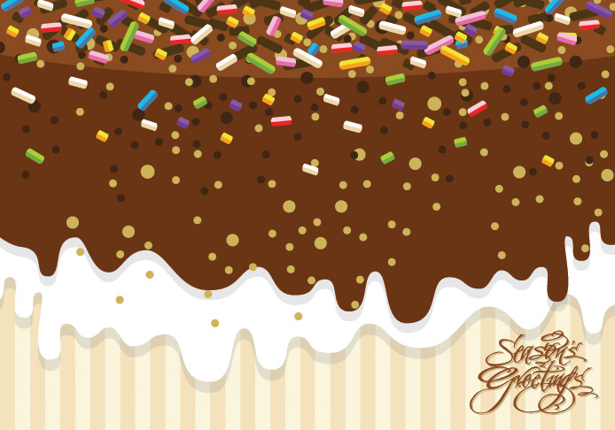 Backen Topping Graphics Vector Illustration Cake Topping Background Design by phyllis-L on ...