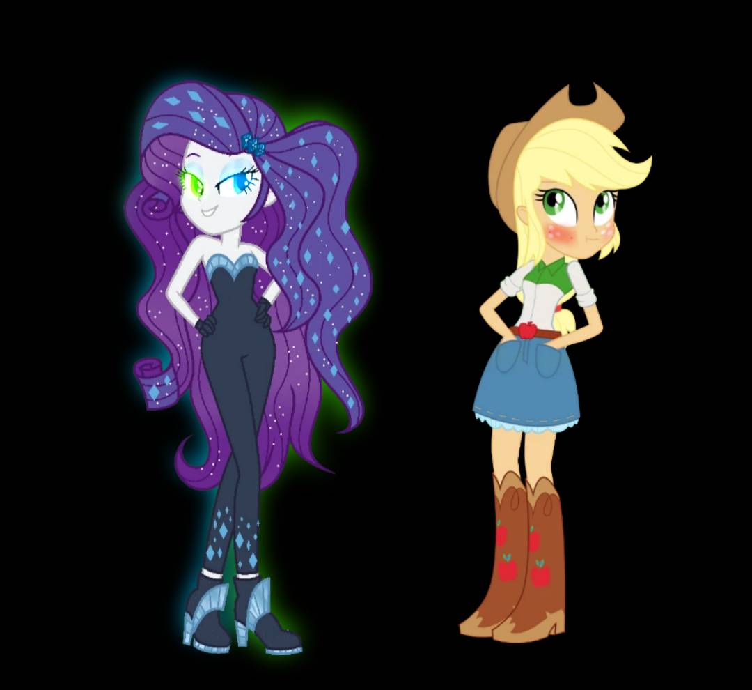 Rarity and applejack by marvelous554 on DeviantArt