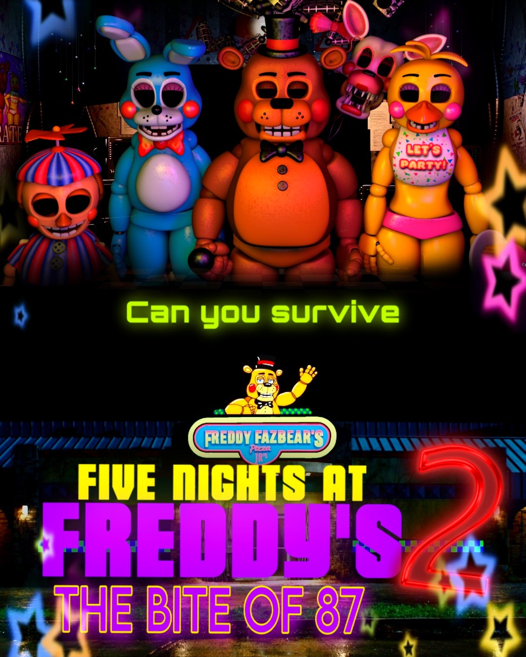  Jacquesi FNAF 2 Movie 2022 Poster Poster Decorative