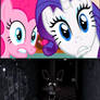 Rarity and Pinkie Pie see Foxy running 