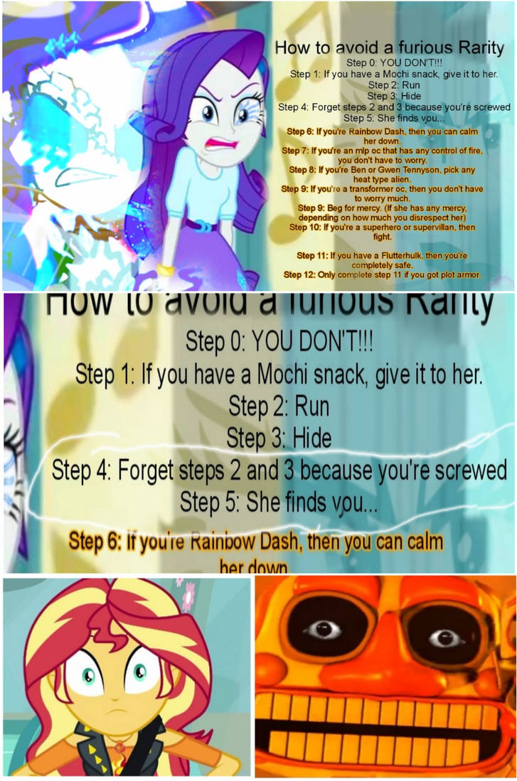 How to avoid a furious Rarity: Impossible? by marvelous554 on DeviantArt