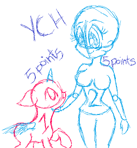 YCH Cheap Pony and girl