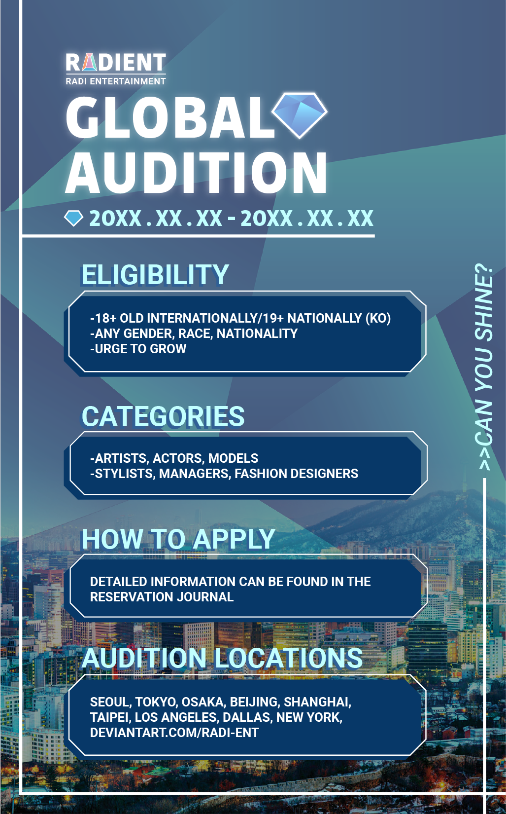 Radi Ent Global Audition By Radientertainment On Deviantart