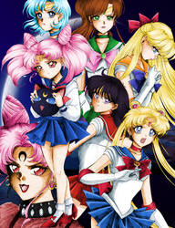 Sailor Moon R with background