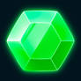 Magic green crystal icon