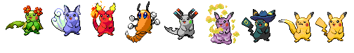 elemental Pikachus