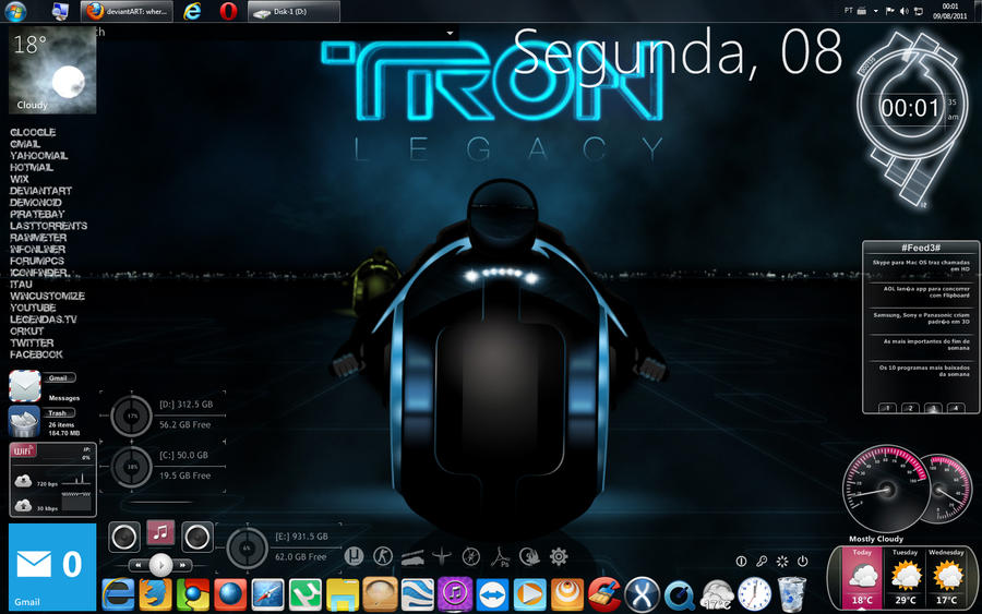 My Windows desktop 2011 - Tron