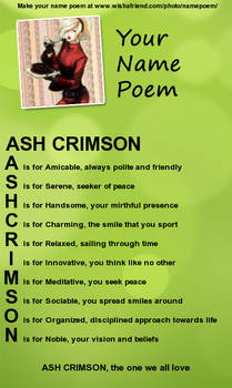 Poem about Ash