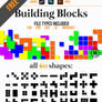 Free Building Block Shapes for Procreate, Ps, Ai