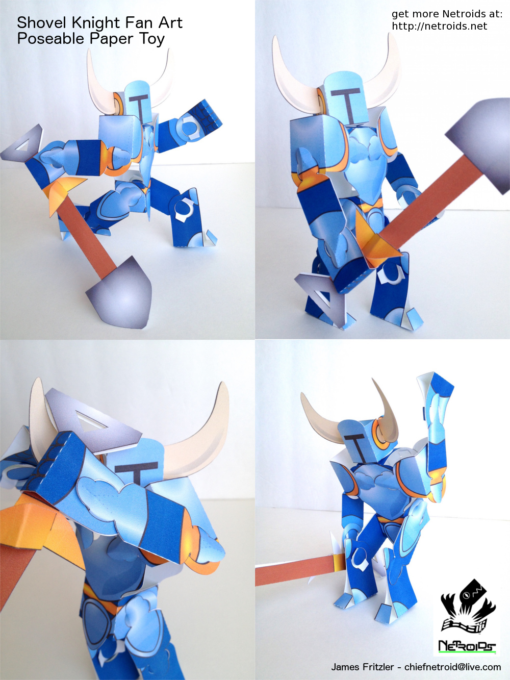 Shovel Knight Poseable Papercraft Fan Art