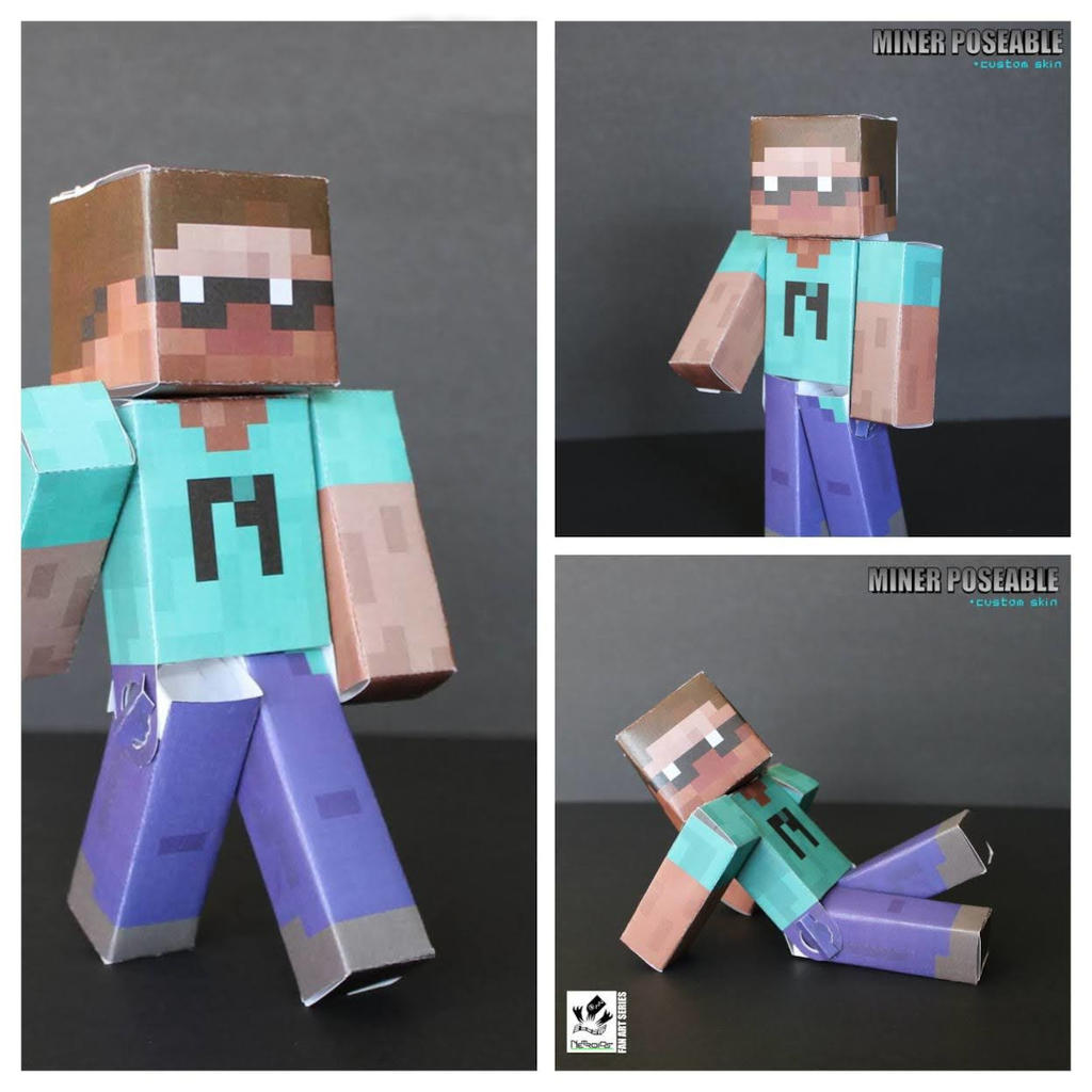 Steve papercraft and faces by NoahLouC on DeviantArt