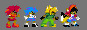 Rock, Cinnamon, Jet and Neon (TMNT4 Style)