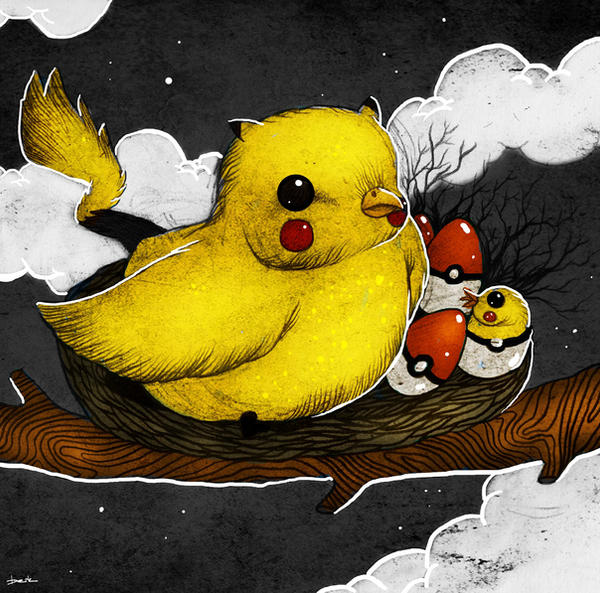pikachu bird by berkozturk on DeviantArt