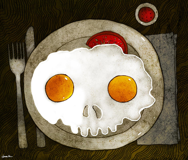 skull omelette