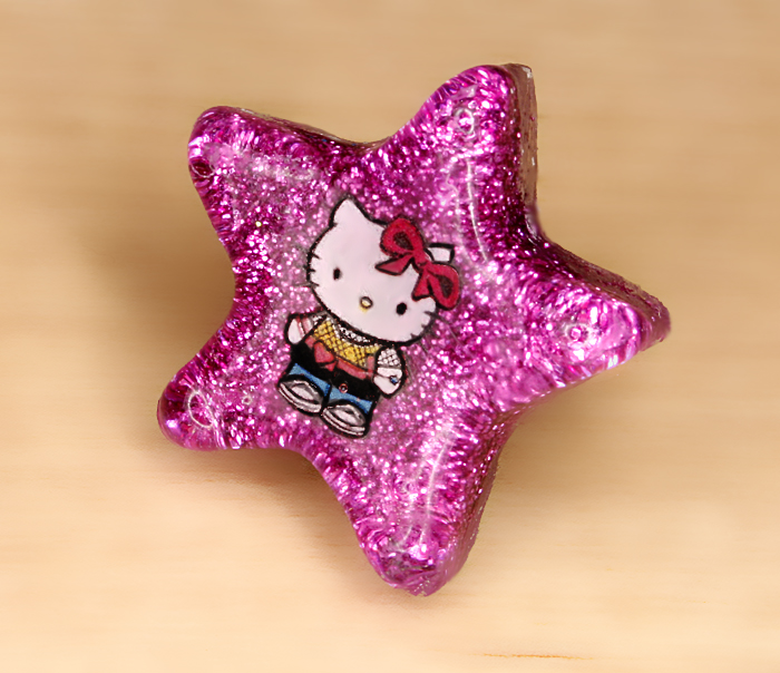 Hello Kitty Glitter ring