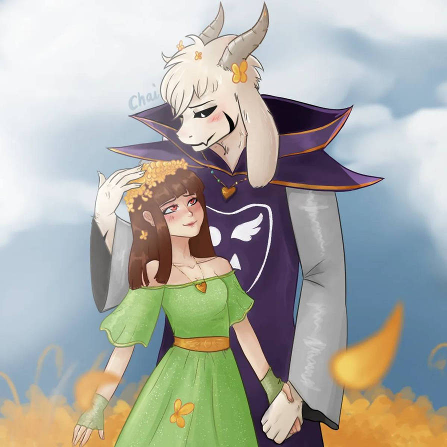Asriel x Chara (Undertale) by Chai by ilovesushi601 on DeviantArt