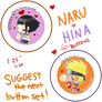 Button Set - Naruto: NaruHina