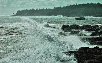 boat in a storm