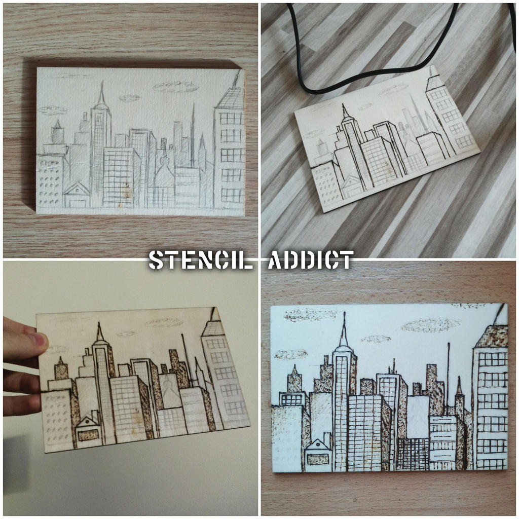 Pyrographed City
