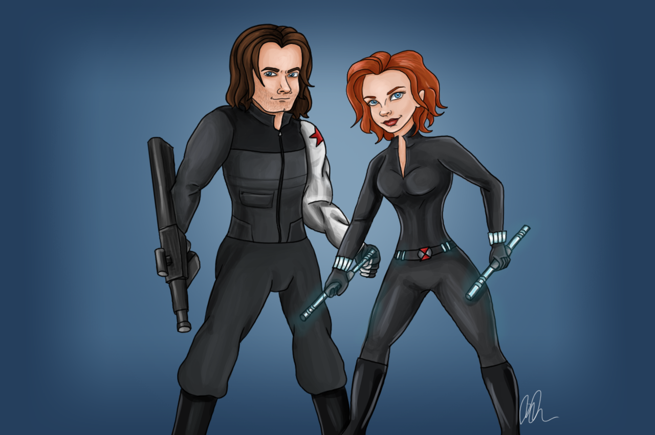 Winter Soldier And Black Widow By Tholaire On Deviantart