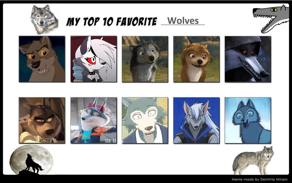 My Top 10 Favorite Wolves by matuta2002 on DeviantArt