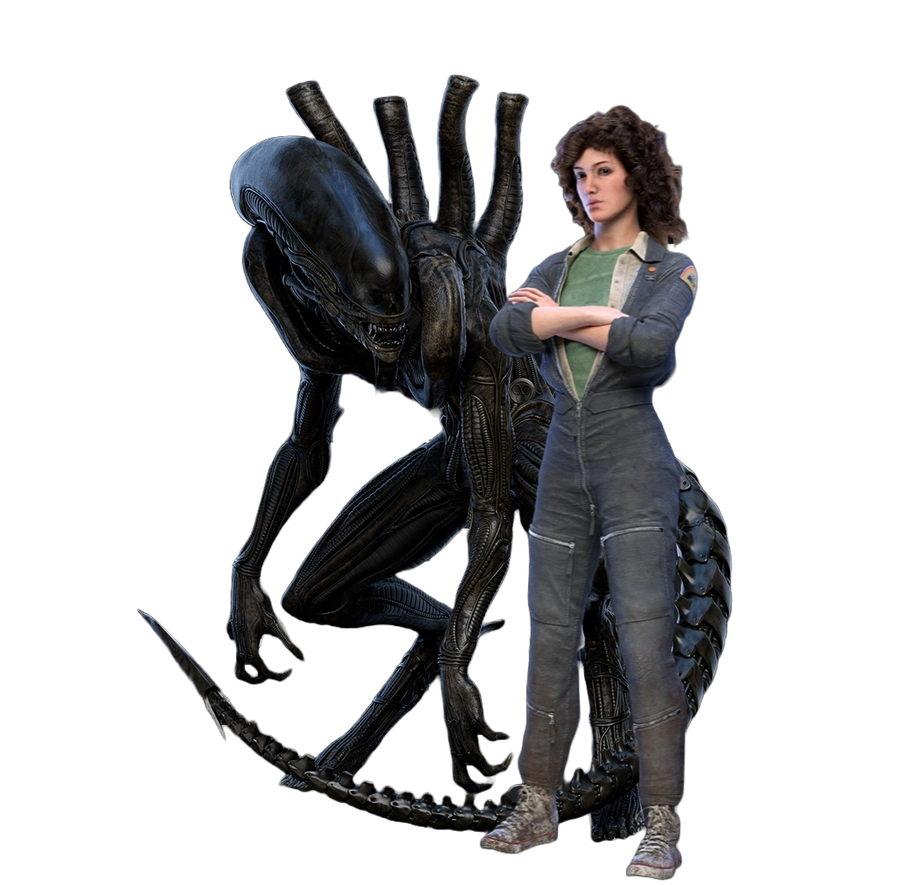 Chibi Ripley Alien Big Chap and Ripley (Alien 1979) - Transparent by matuta2002 on DeviantArt