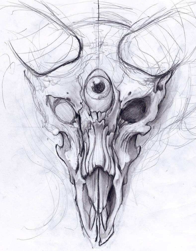 Goat Skull progress: 1 by Uken on DeviantArt