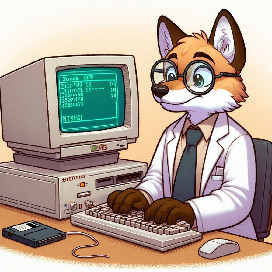 Computer Fox (AI) by JulieGill1993 on DeviantArt