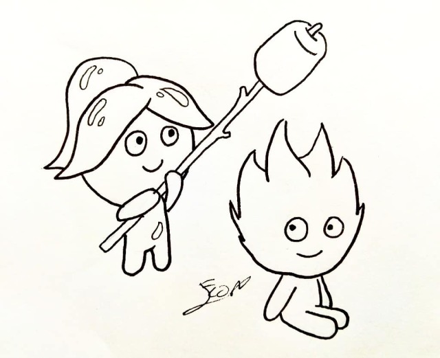 My drawing of fireboy and watergirl tell me what u think : r