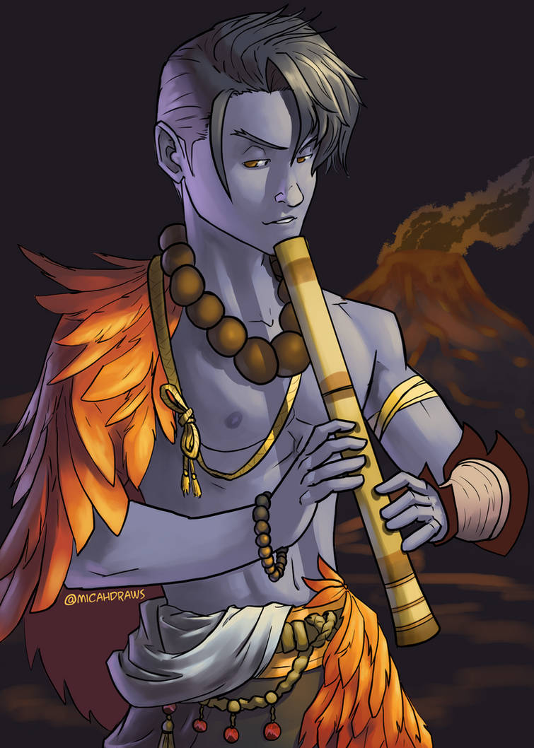 Fetchlng Fetchling Flame Order Druid by micahdraws on DeviantArt