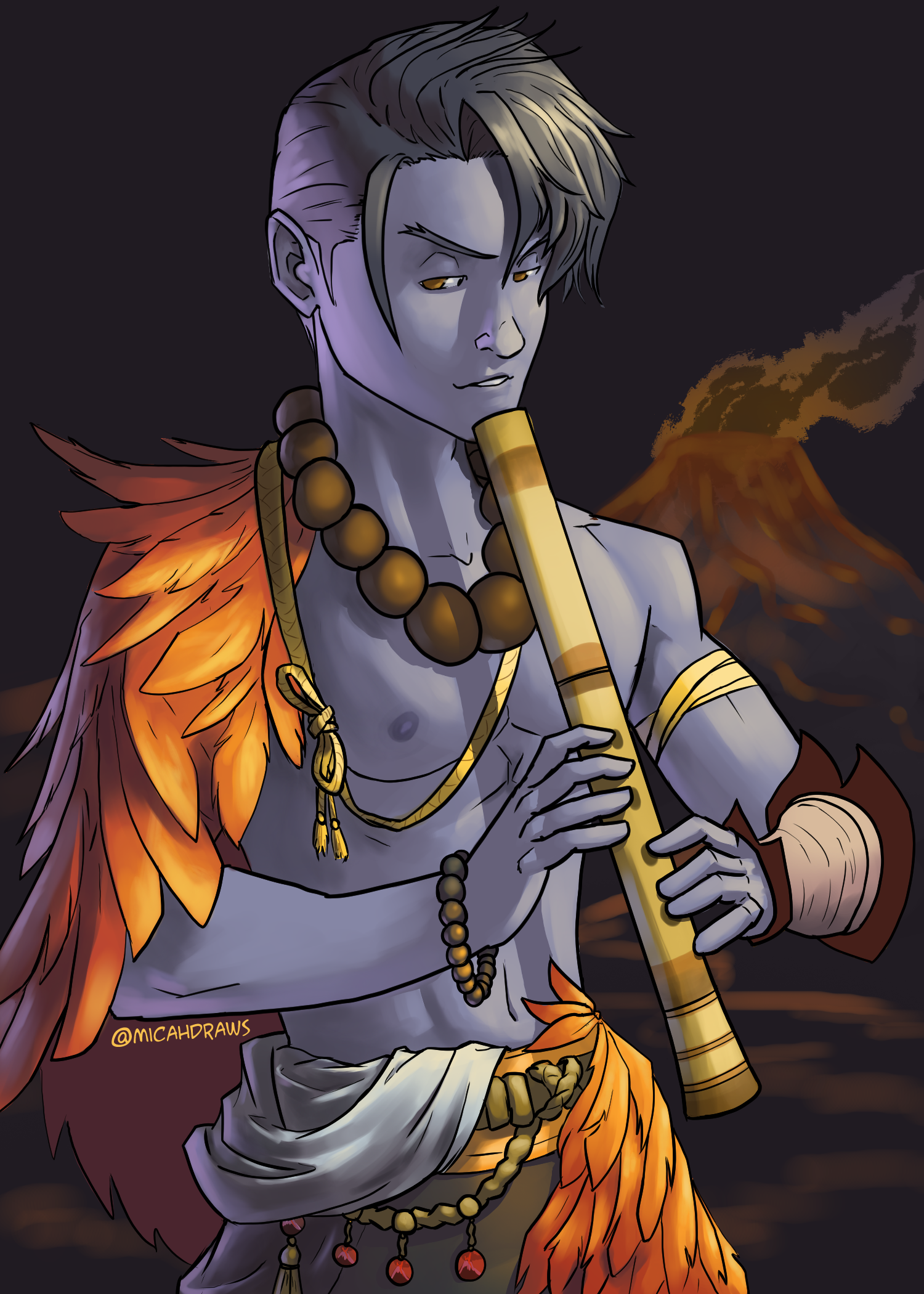 Fetchling Fetchling Flame Order Druid by micahdraws on DeviantArt