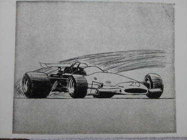 1970 GRAND PRIX Formula 1 Etching