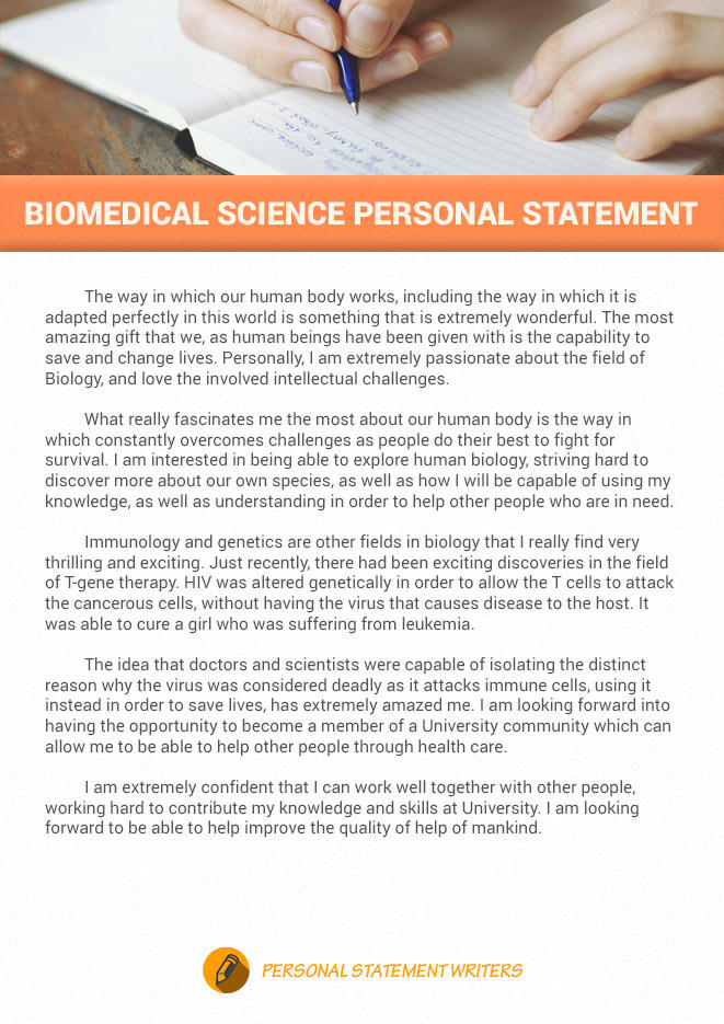 Biomedical Science Personal Statement Sample by sopforgraduateschool on ...
