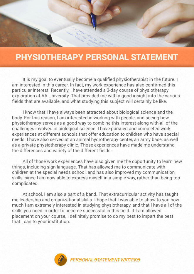 physiotherapy personal statement template