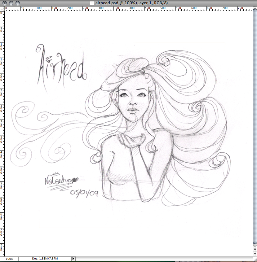 big airhead sketch by FoxyRepublic