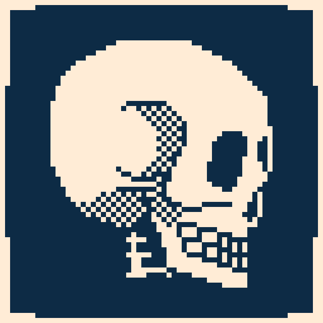 Skull in pixel art 64X64 by SuchANameS on DeviantArt