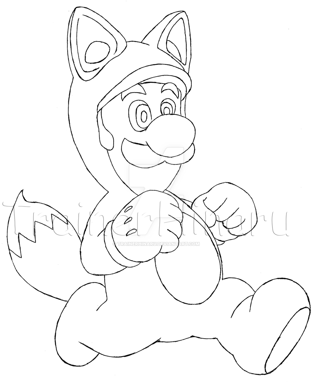 Tanooki Suit Luigi by TrainerHinaru on DeviantArt