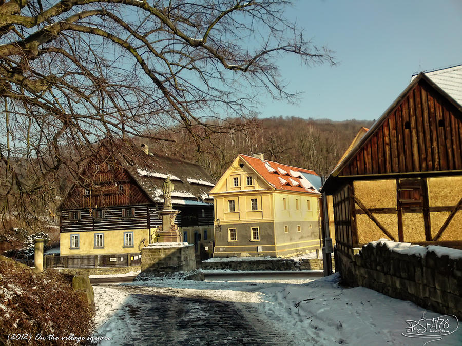 On the village square