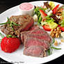 Sirloin with Strawberry Salad