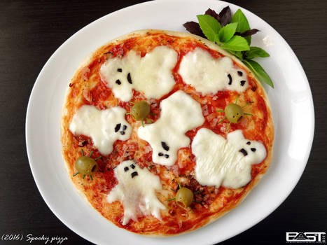 Spooky pizza