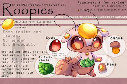 .:Roopies(open species) Species Ref:.