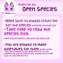 :Rules for my Open Species: