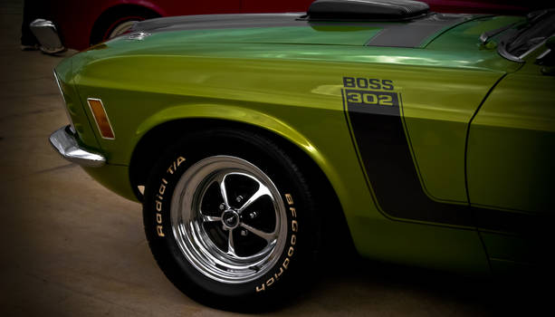 Green Mustang.