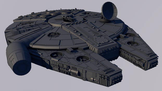 Millenium Falcon 3D Render